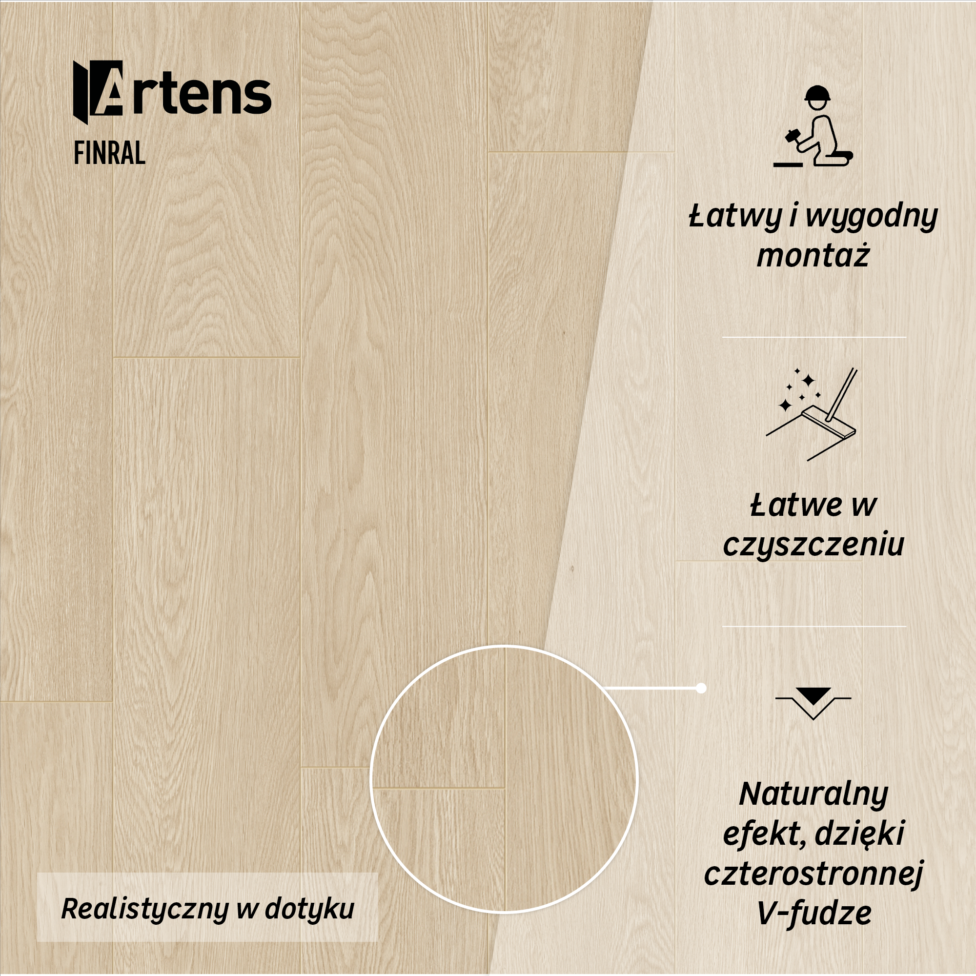 Panele podłogowe laminowane AC4 8 mm Artens Finral - 7