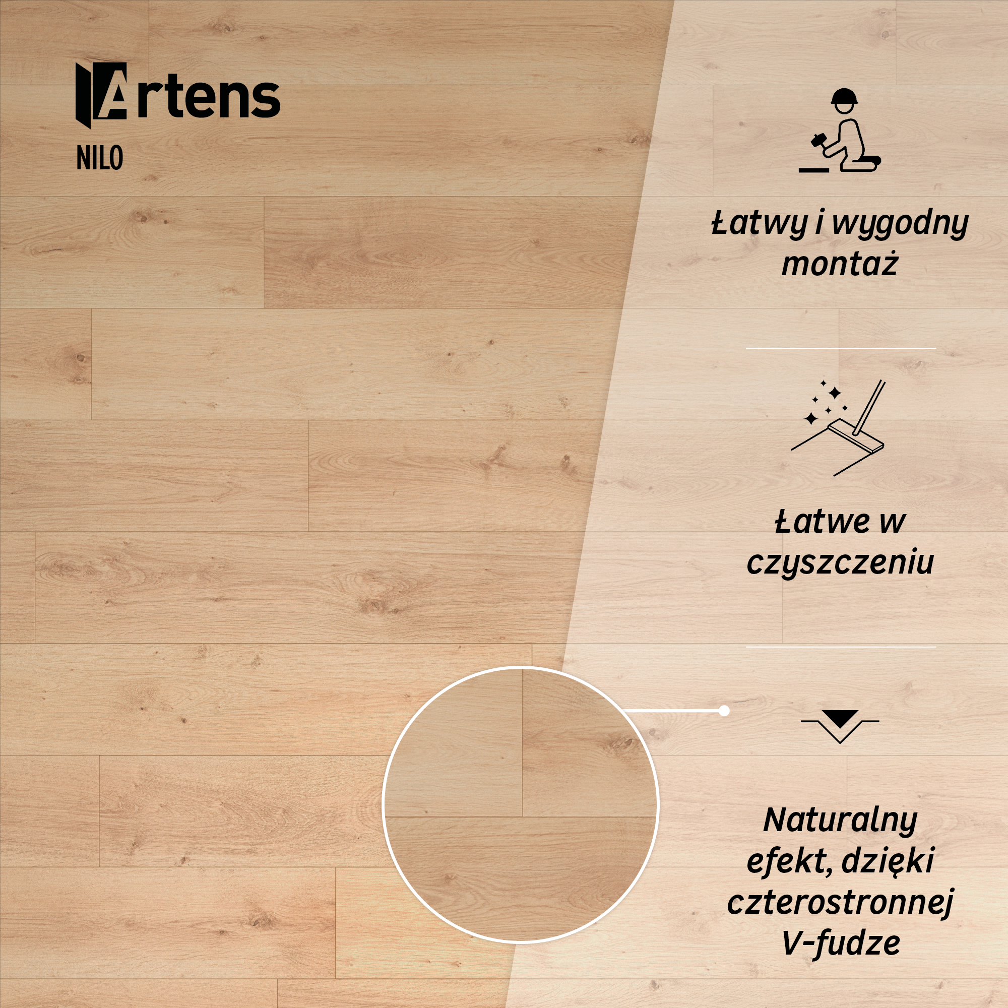 Panele podłogowe laminowane AC4 8 mm Artens Design Forte Nilo - 10