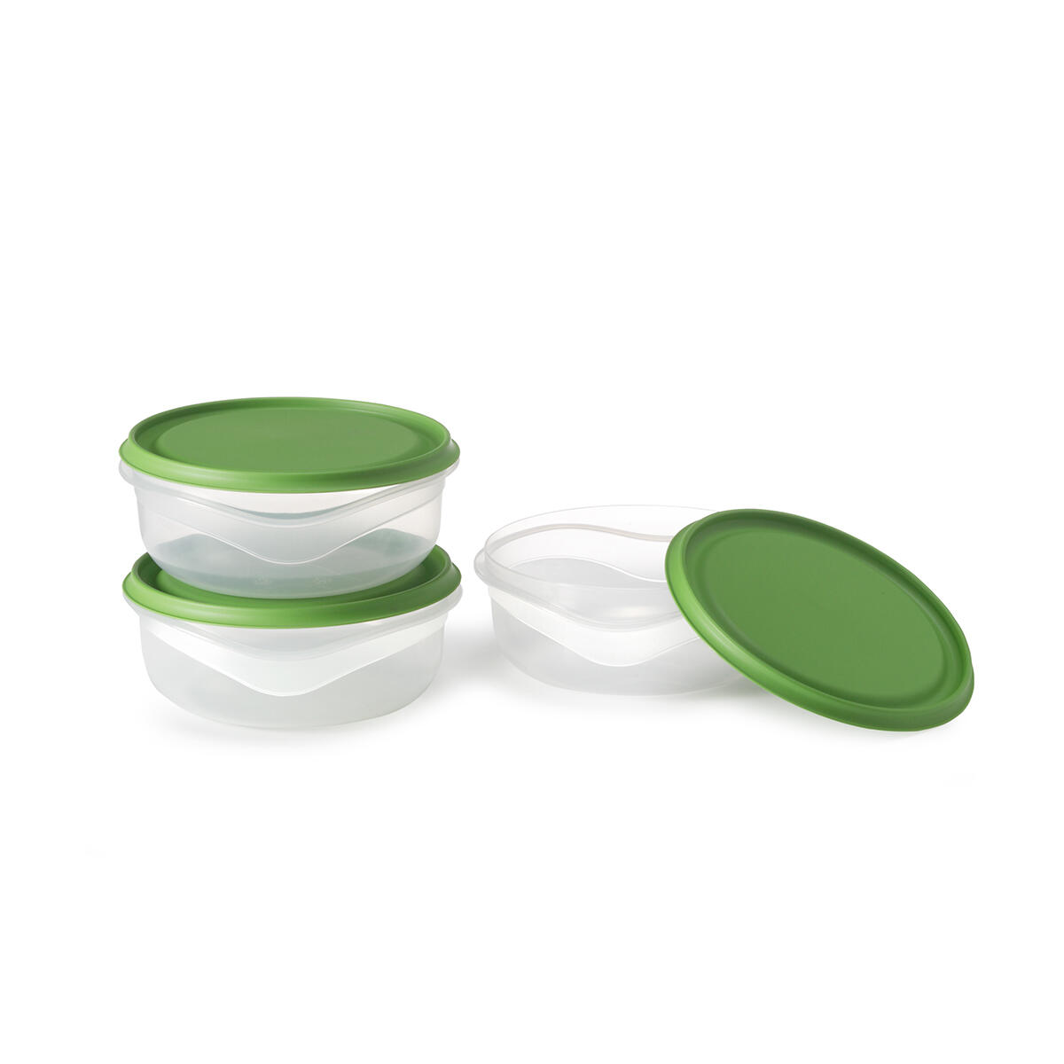 Contenitore per alimenti con coperchio 0.6 Lt Triplo PAVONI L 14 x H 10 cm, 3 pezzi, colore assortiti - 5