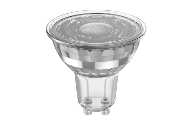 Set da 6 lampadine LED, GU10 faretto, trasparente, luce naturale, 4.9W = 510 LM (equiv 60 W), 100°