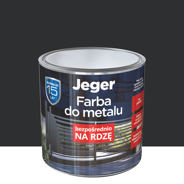 Farba do metalu na rdzę 2.5 l antracyt matowa Jeger