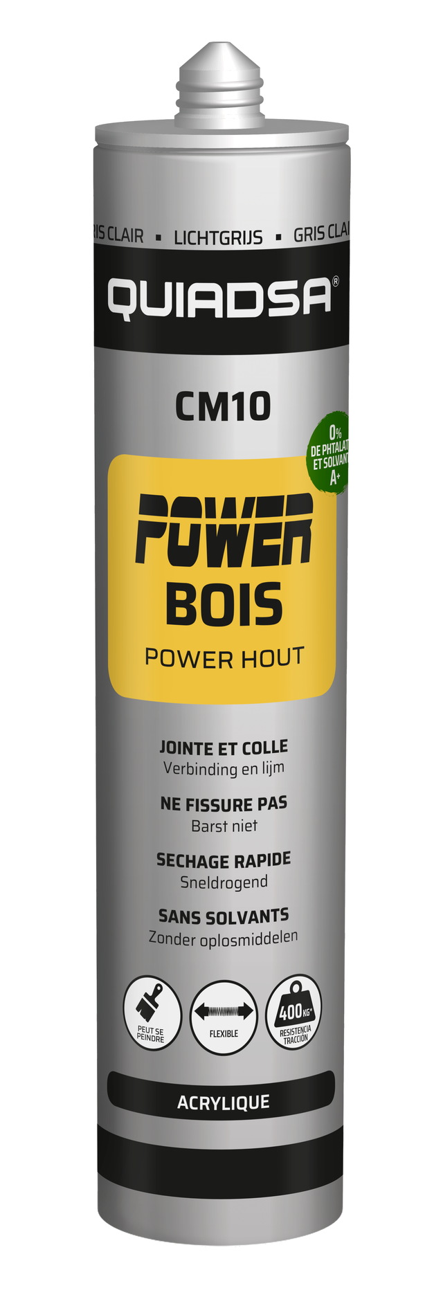 Colle et joint pour gris clair 300 ml - QUIADSA CM-10 POWER