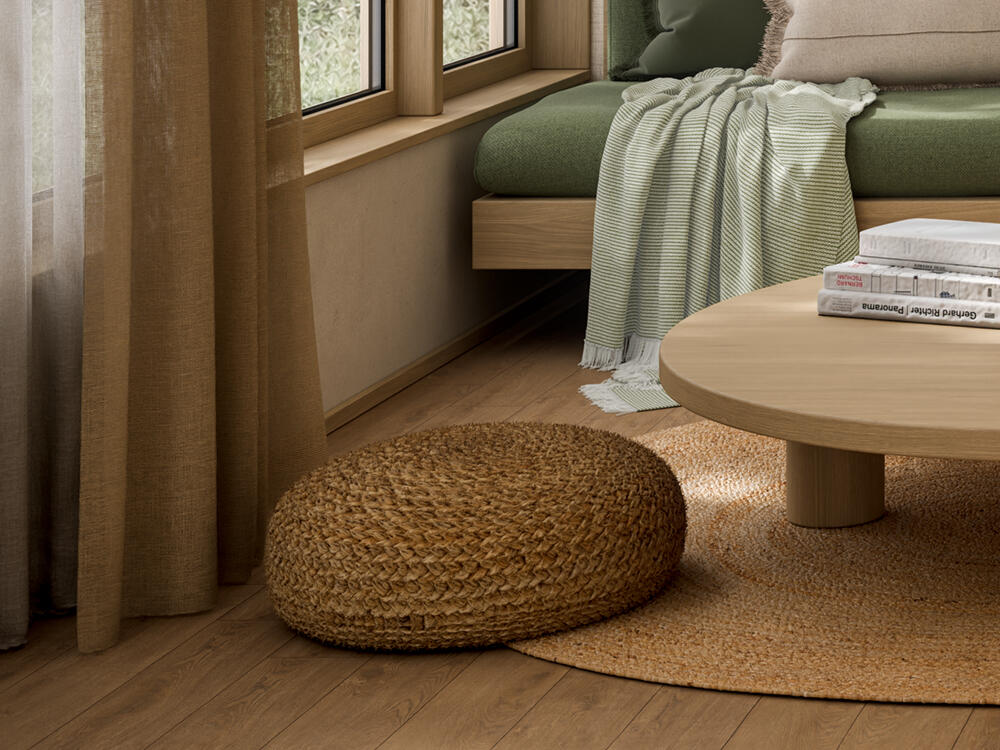 Cojín de suelo interior redondo Nils yute beige natural INSPIRE 50x50x15 cm  - 8