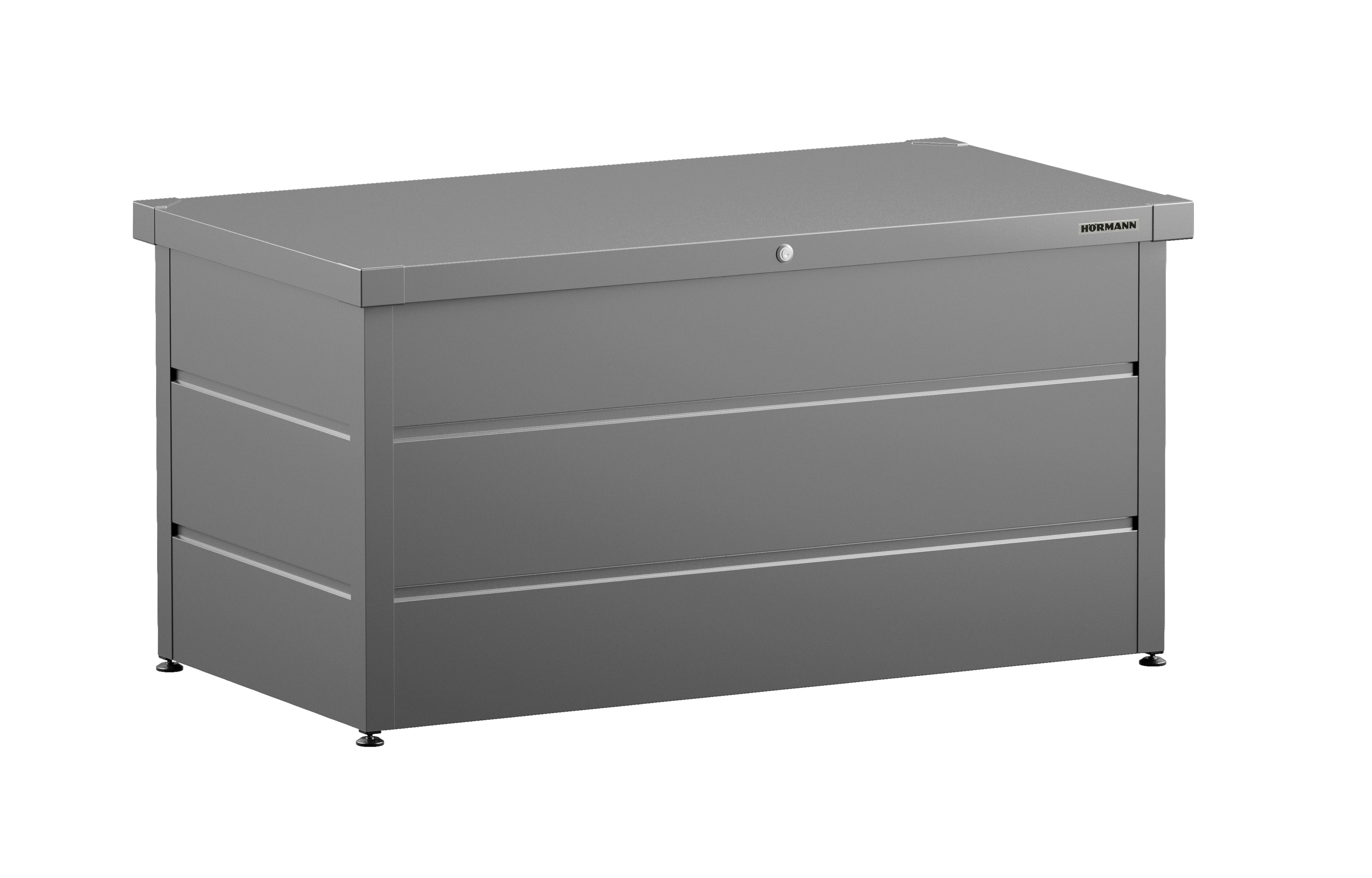 Skrzynia ogrodowa z siedziskiem Juno 400l szara Hormann