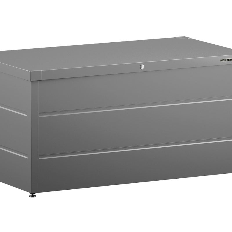 Skrzynia ogrodowa z siedziskiem Juno 400l szara Hormann