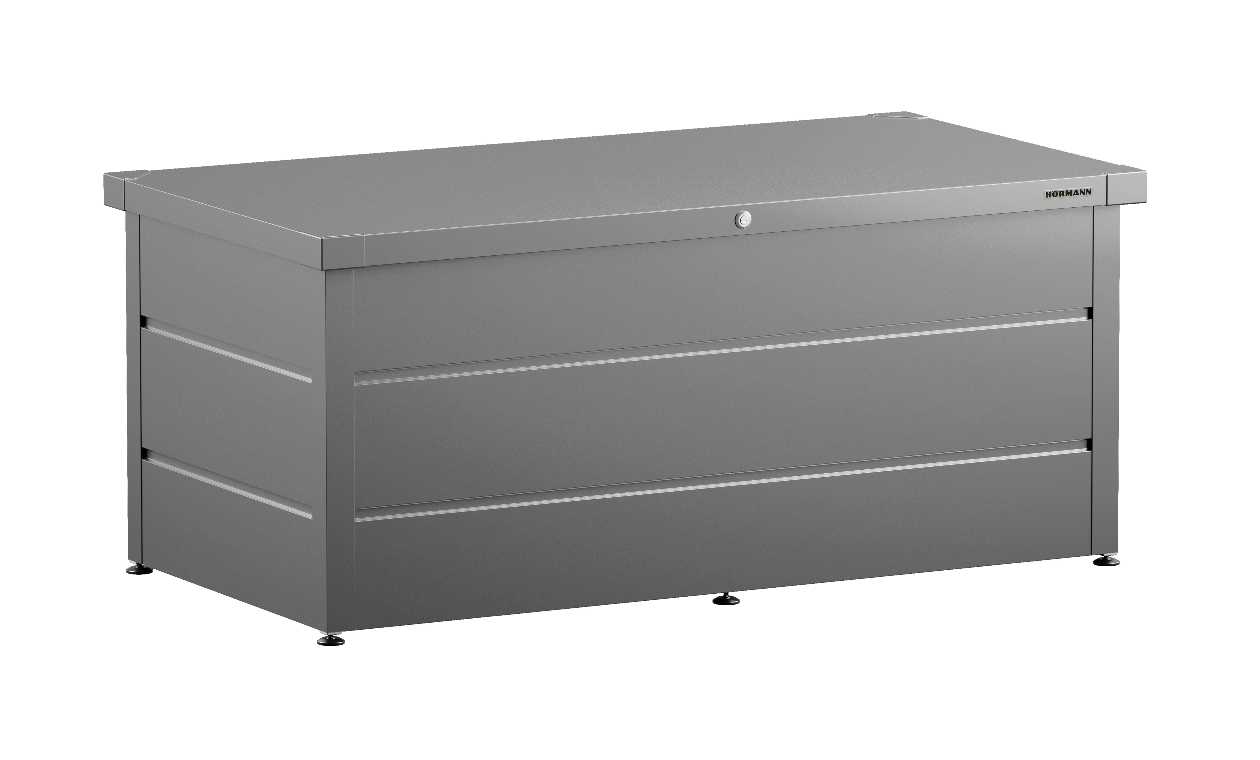 Skrzynia ogrodowa z siedziskiem Juno 700l szara Hormann