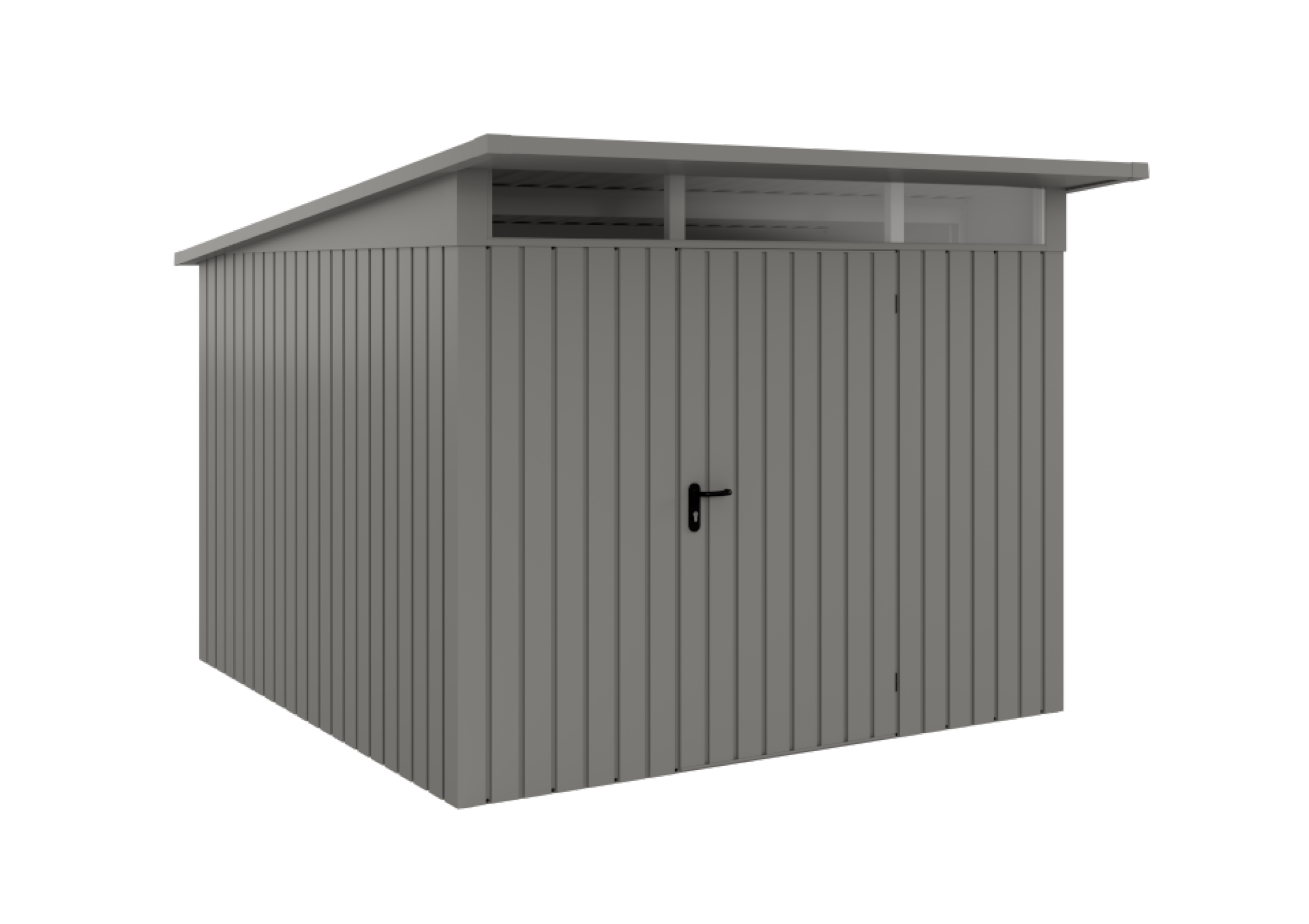 Domek ogrodowy narzędziowy EcoStar Euroline P-Line 10 6.4 m2 szary Hormann