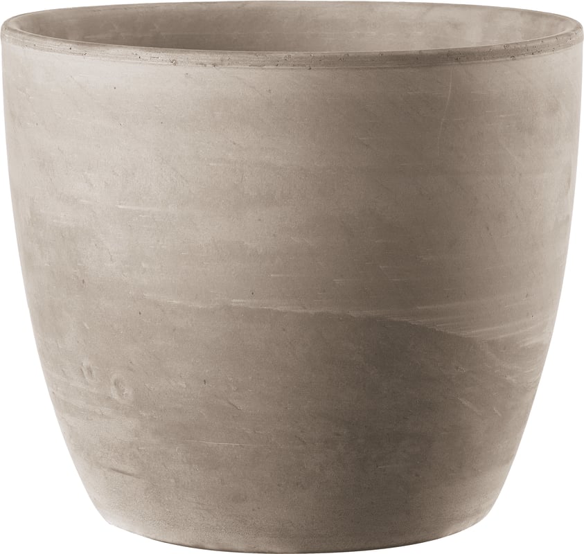 Doniczka Vaso Egg 29 cm szara terakota Deroma