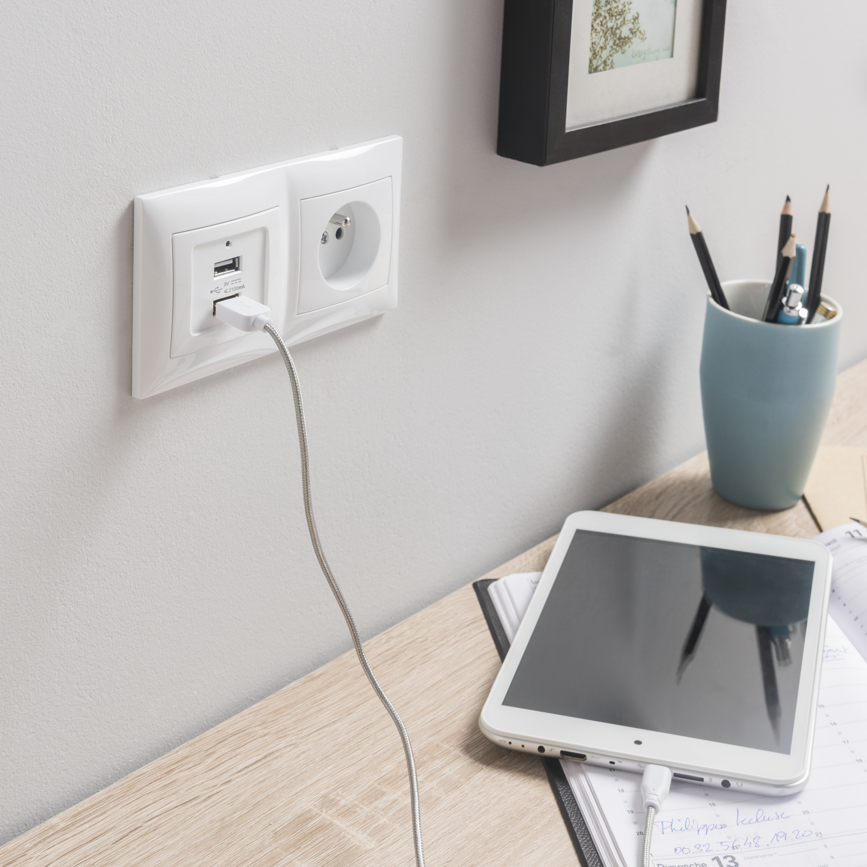 Espelho duplo horizontal branco Lexman Lika - 4