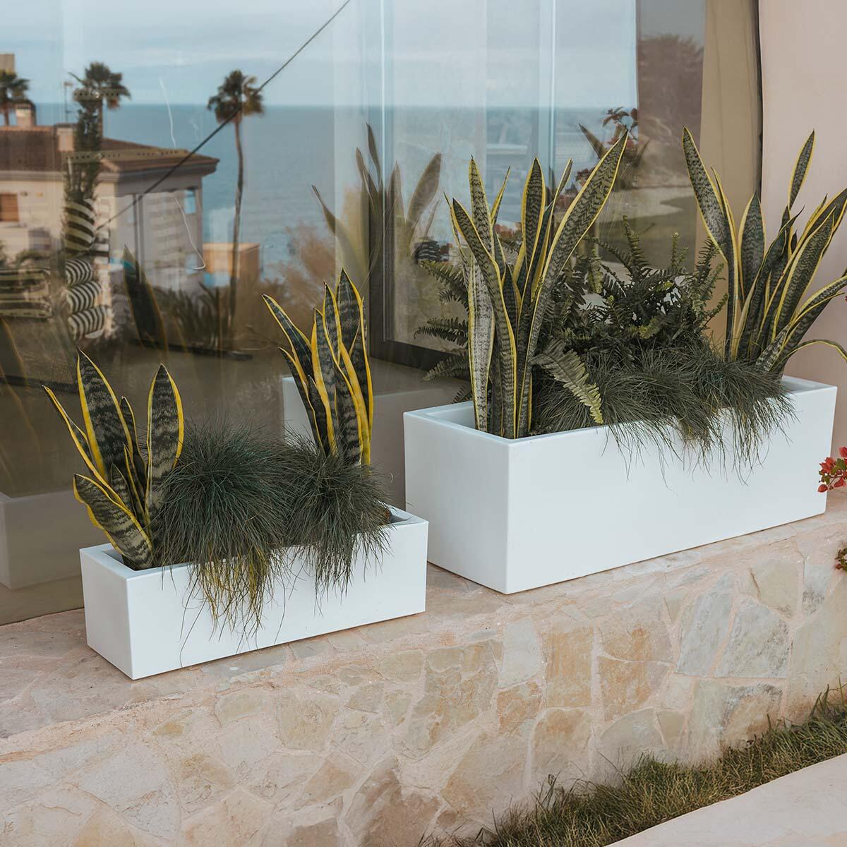 Floreira de polietileno JARA 60X20CM BRANCO - 4