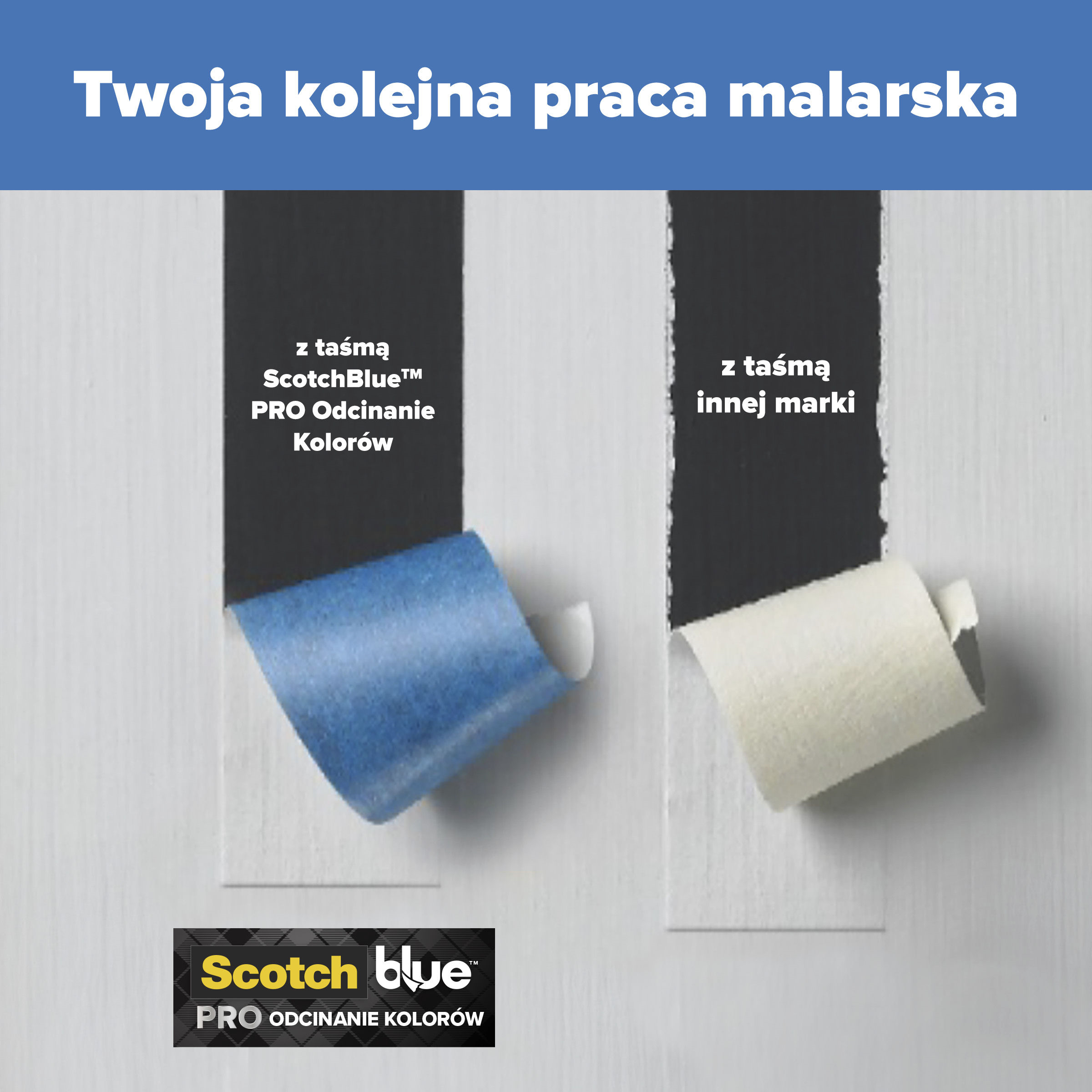 Taśma malarska do odcinania kolorów 36 mm x 41 m ScotchBlue - 9