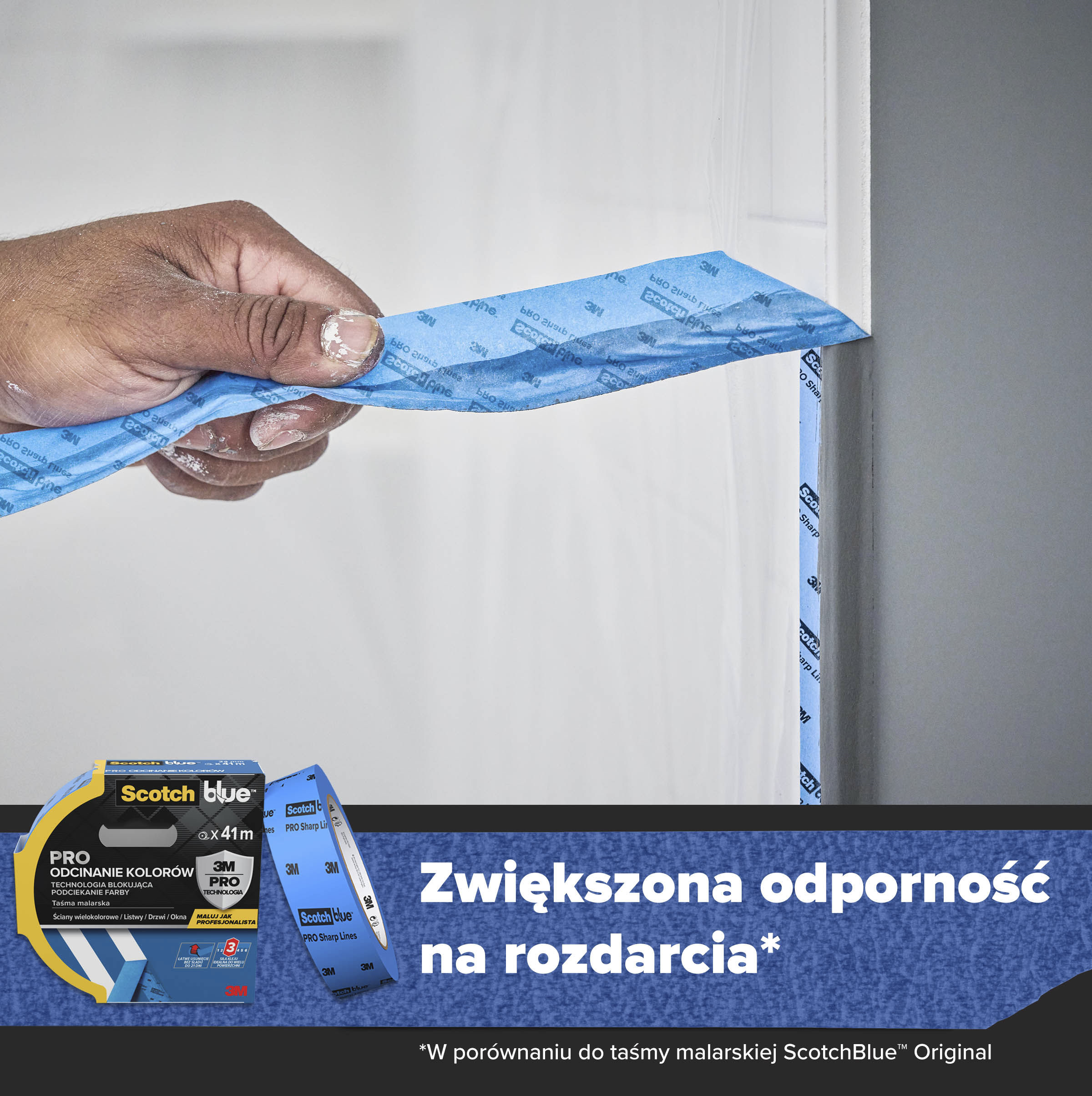 Taśma malarska do odcinania kolorów 36 mm x 41 m ScotchBlue - 7