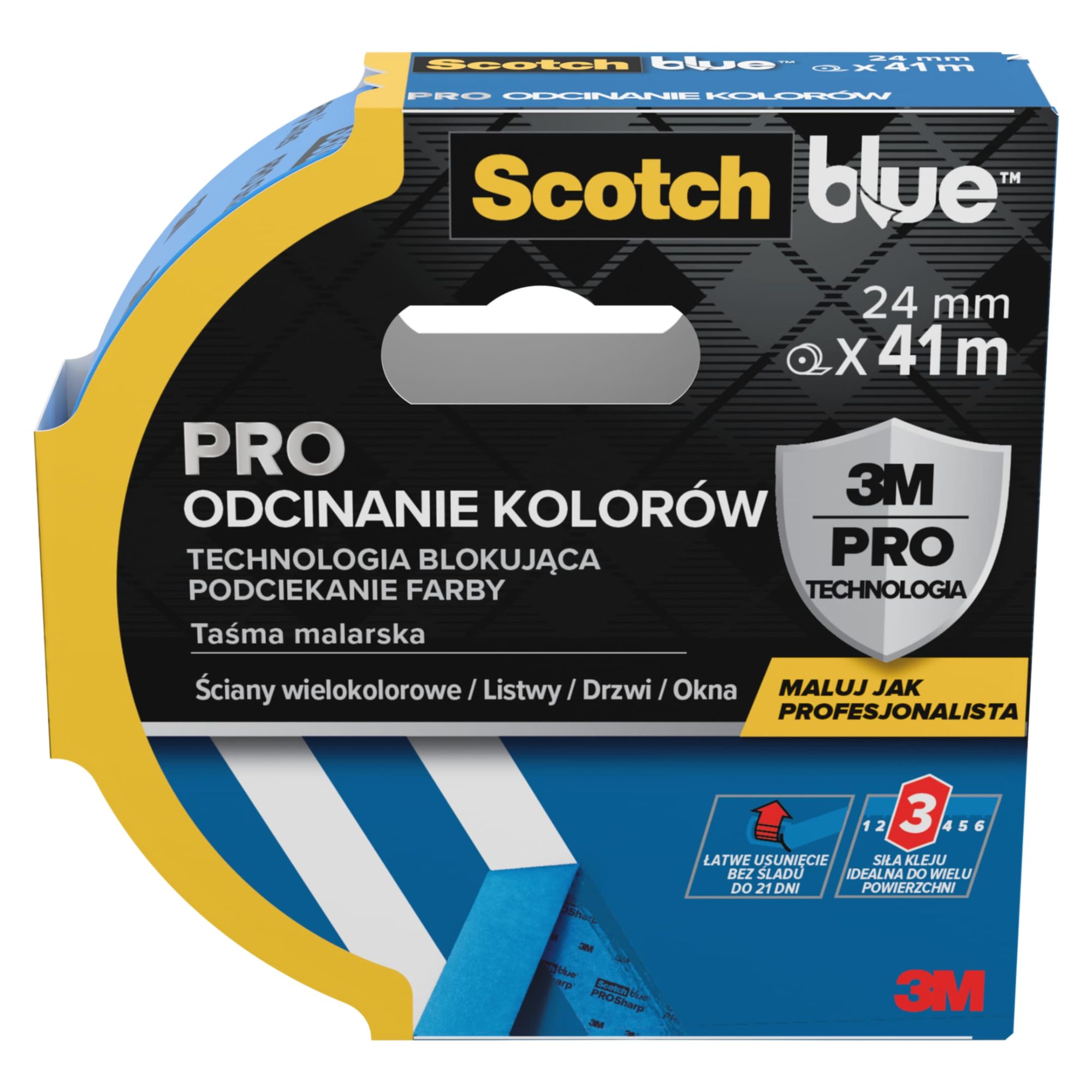 Taśma malarska do odcinania kolorów 24 mm x 41 m ScotchBlue - 13
