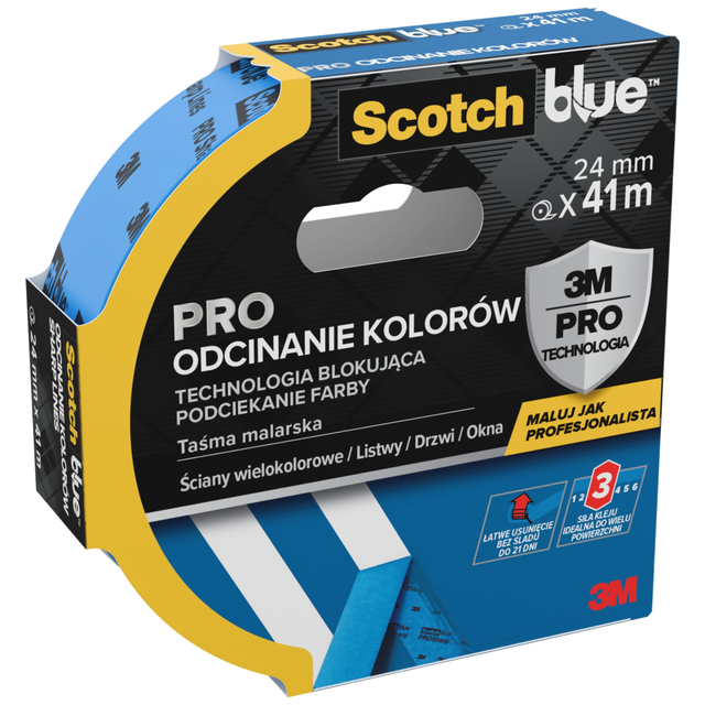 Taśma malarska do odcinania kolorów 24 mm x 41 m ScotchBlue