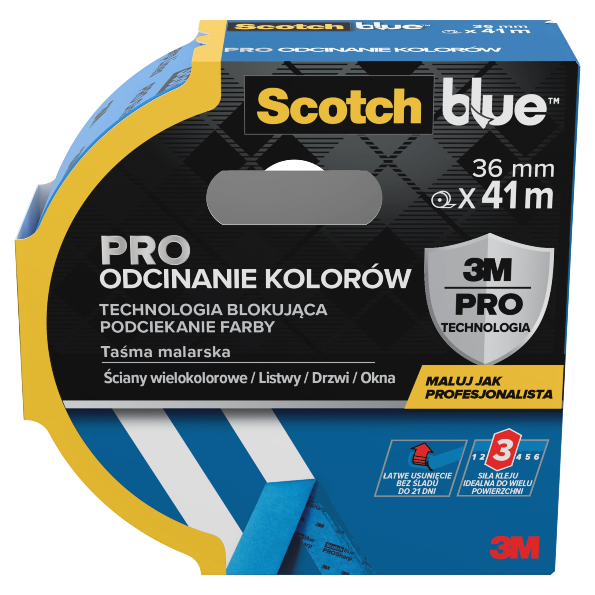 Taśma malarska do odcinania kolorów 36 mm x 41 m ScotchBlue - 3