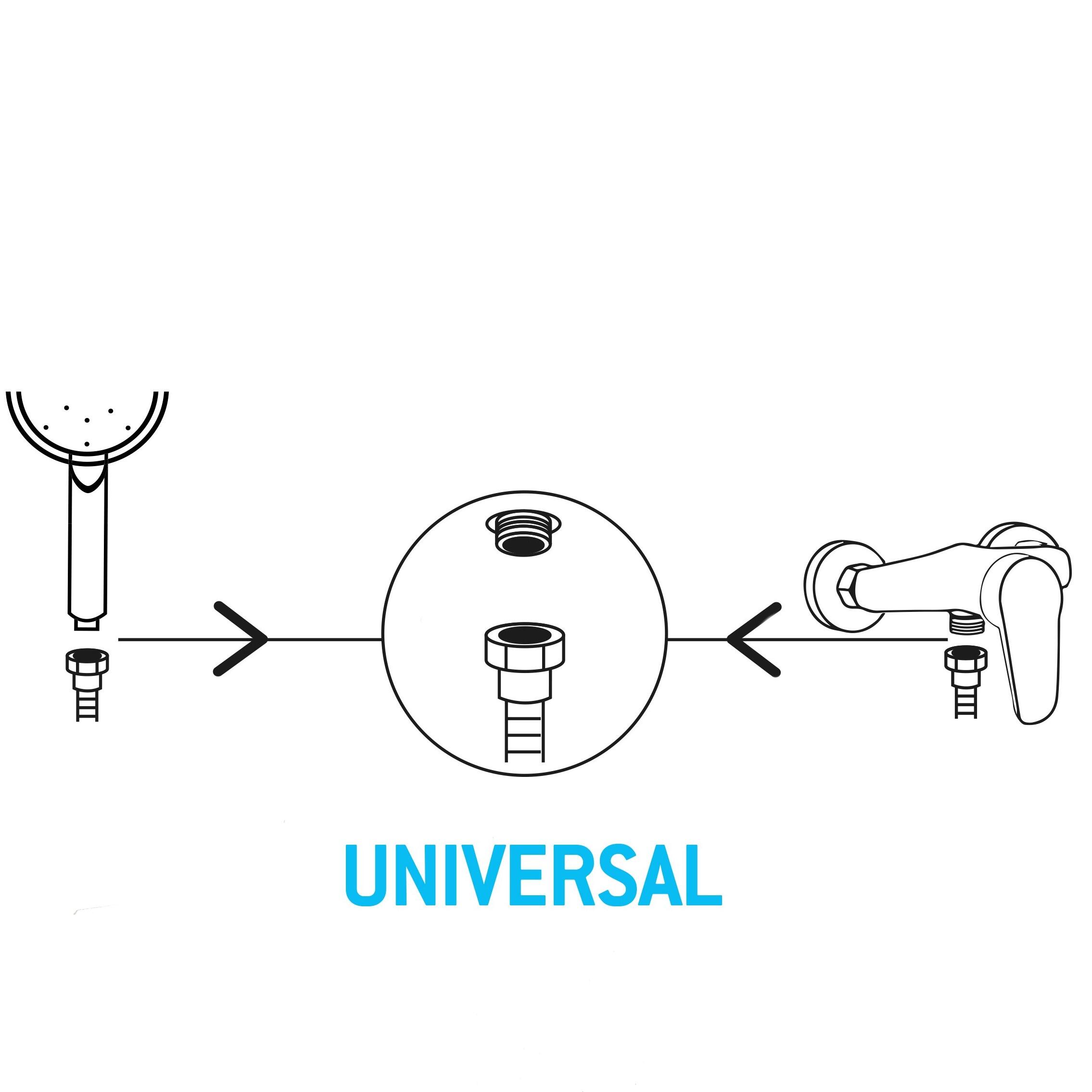 Flexible de douche L.150 cm chrome, SENSEA Essential - 3