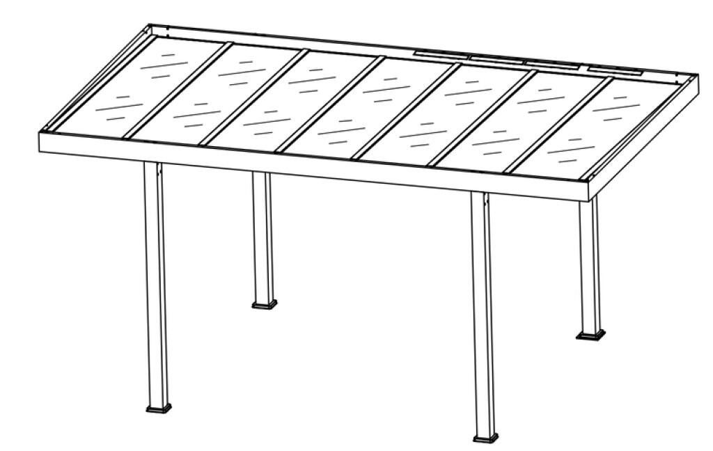 Carport bois GREEN OUTSIDE EASY LODGE, 17,6m² - 2