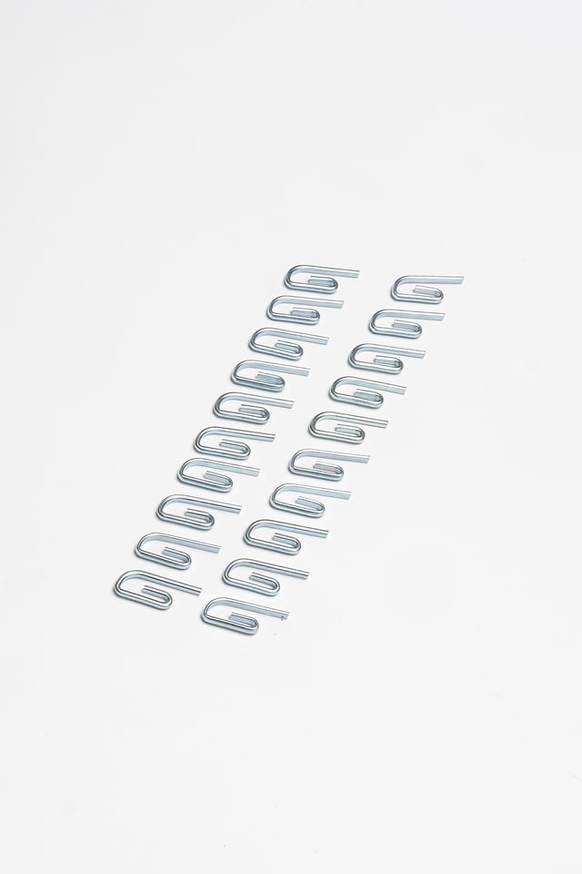 20 crochets en métal gris Extens, L.14 cm