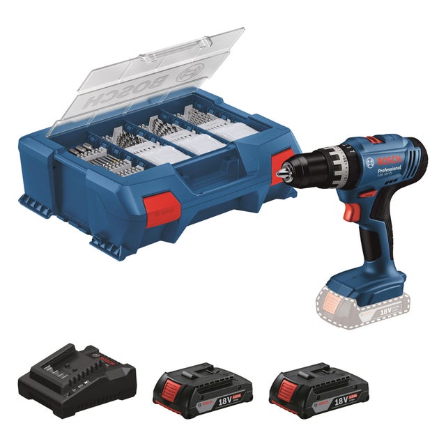 TALADRO PERCUTOR BATERÍA BOSCH GSB 18V-25 18V 2X2AH