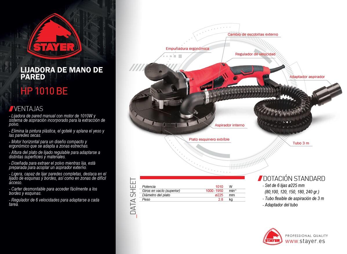 ASPIRADOR 30L BVAC 2000 + LIJADORA DE PARED HP 1010 BE STAYER - 5