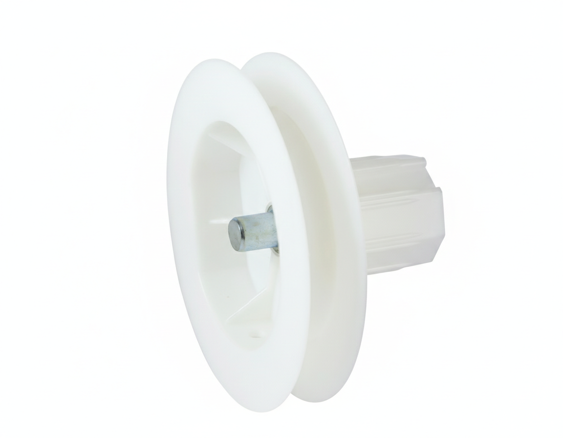 POLEA DE PVC COMPACTO 120 CON ESPIGA PARA EJE 40 MM Y CINTA 20 MM - 2