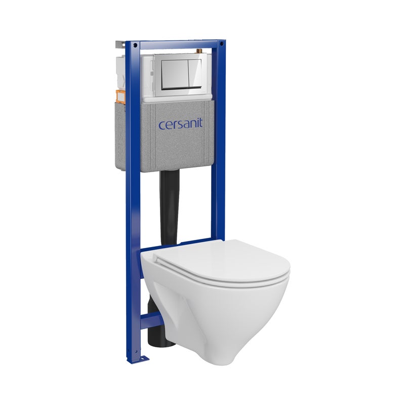 Zestaw podtynkowy WC mechaniczny Lupi przycisk Enter chrom Cersanit