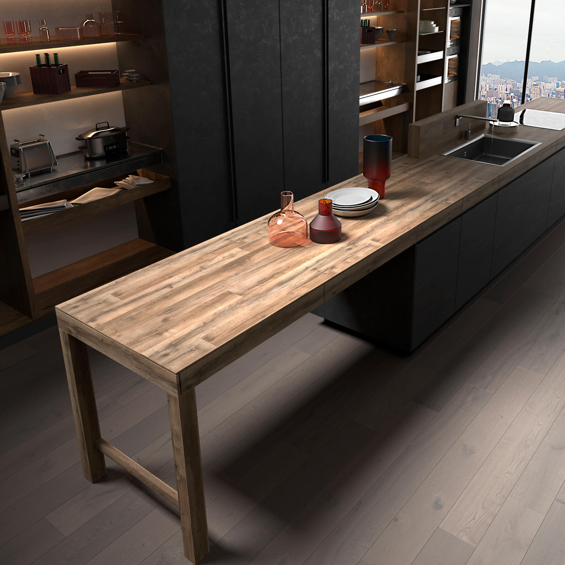 Rollo canto de encimera laminada para cocina Milos madera 803 4,5x500 cm - 2