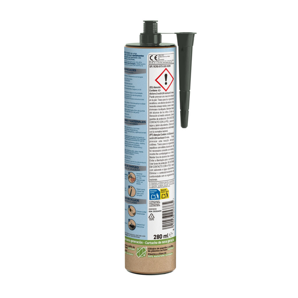 Silicone casa de banho transparente 280ml Pattex - 2