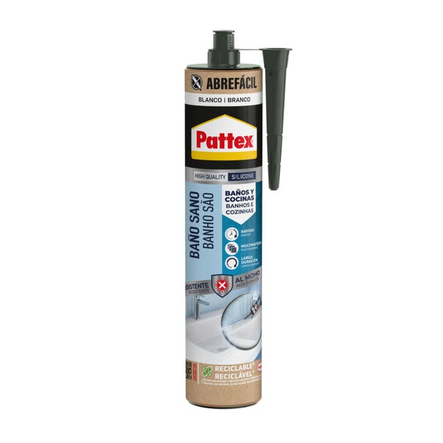 Silicone casa de banho branco 280ml Pattex