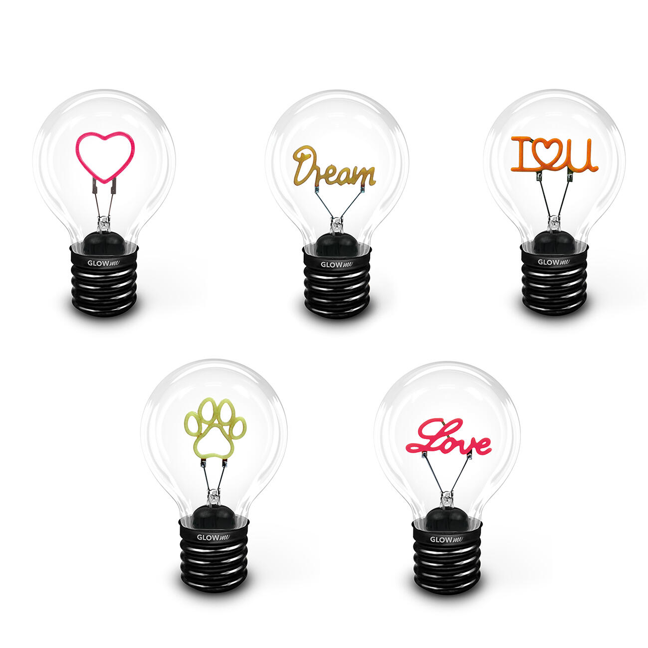 Lampadina ricaricabile USB con scritte assortite - 2