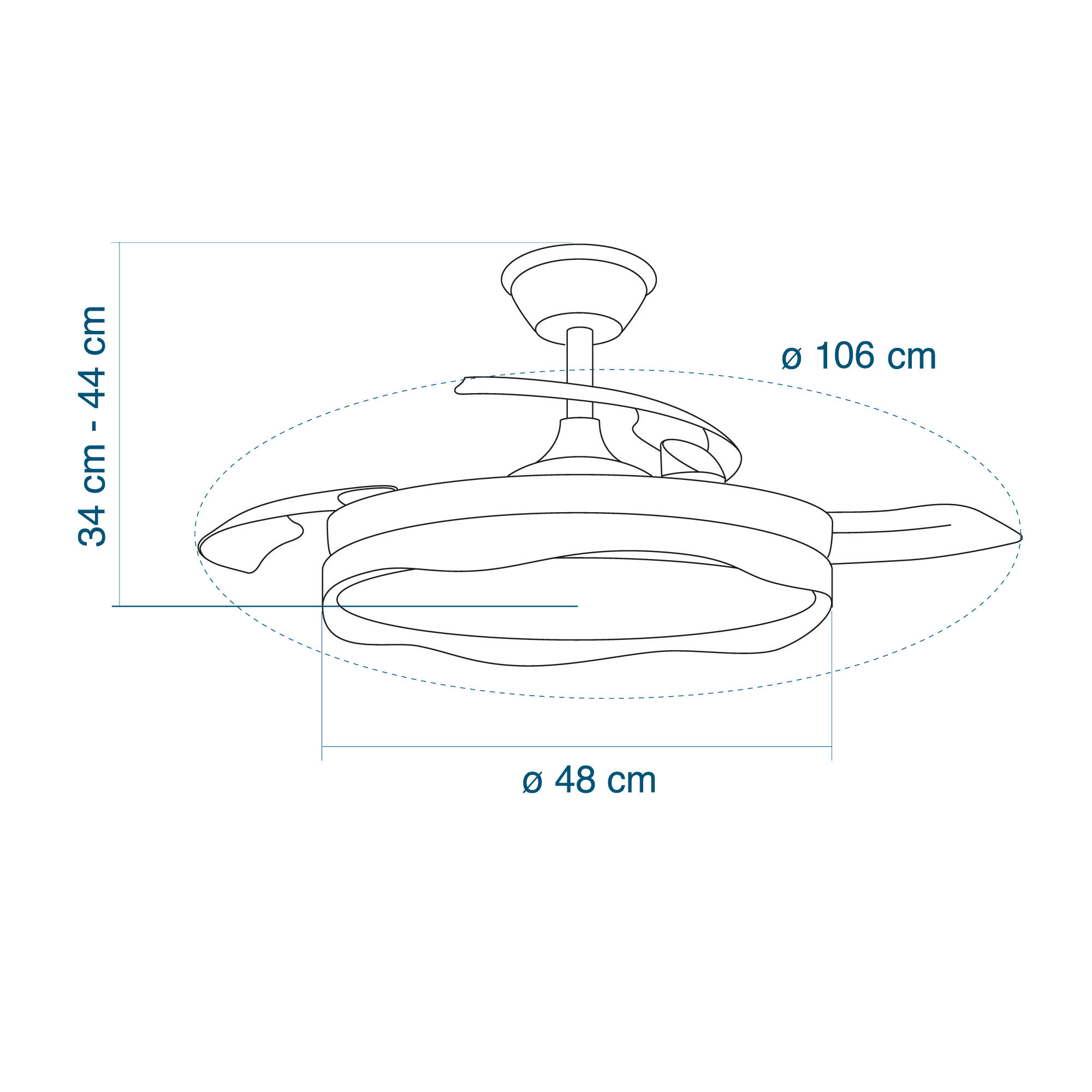 Ventoinha Atlas max M D106 6860lm cctdim branco - 3