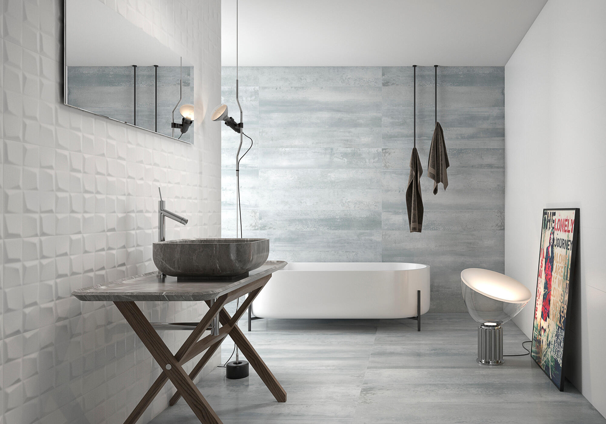 AZULEJO PASTA BLANCA 30X90CM BLANCO MATE - 2