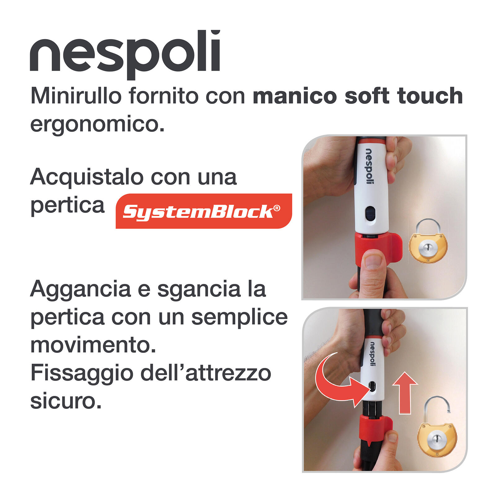 Minirullo per dipingere una superficie liscia Magic Finish soft touch NESPOLI 110 mm - 6