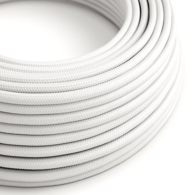 Câble électrique, textile, blanc optique, 25m, CREATIVE CABLES
