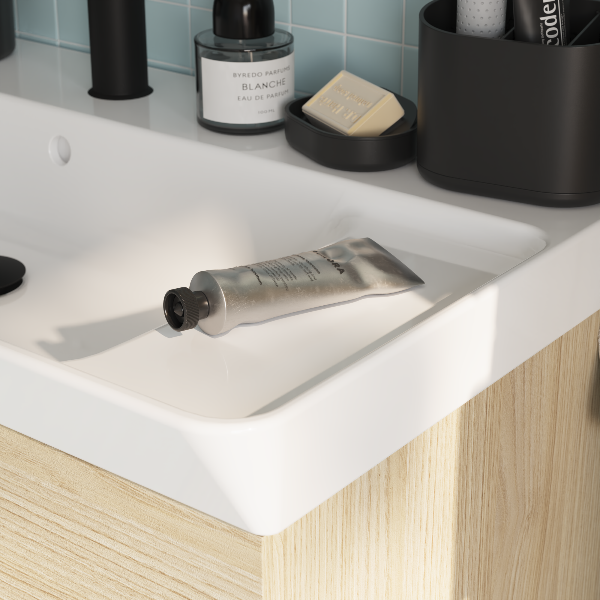 Lavatório de encastrar 70X42X15 cm branco Sensea Easy - 6