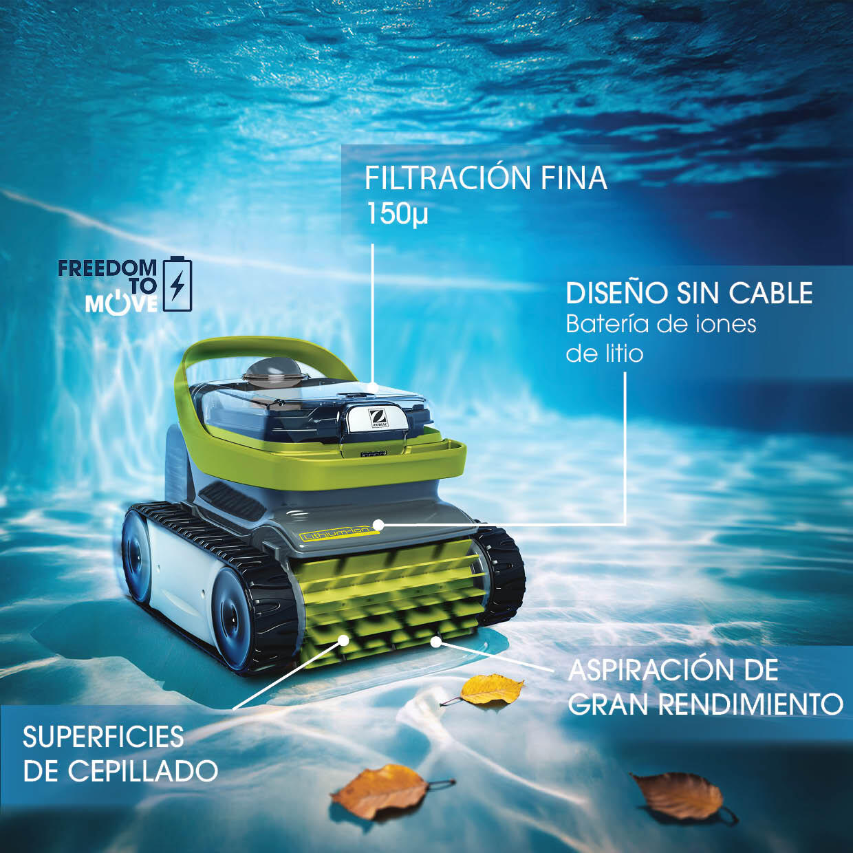 ROBOT limpa fundos piscina a bateria pixel op3220 Zodiac - 6