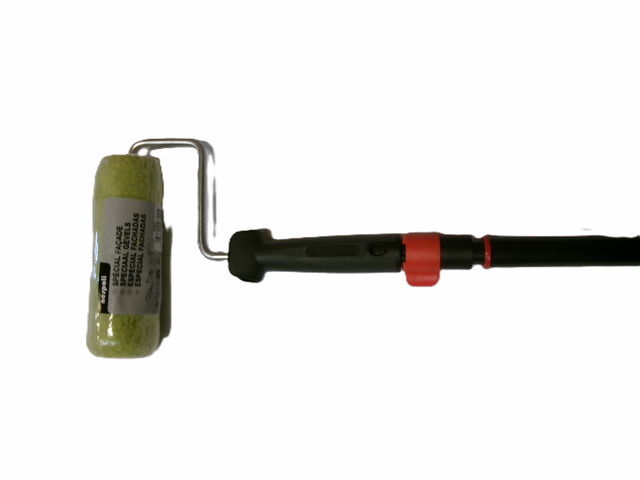 Rouleau peinture polyamide Long.180 mm pour surfaces irrégulières + perche 96-160 cm