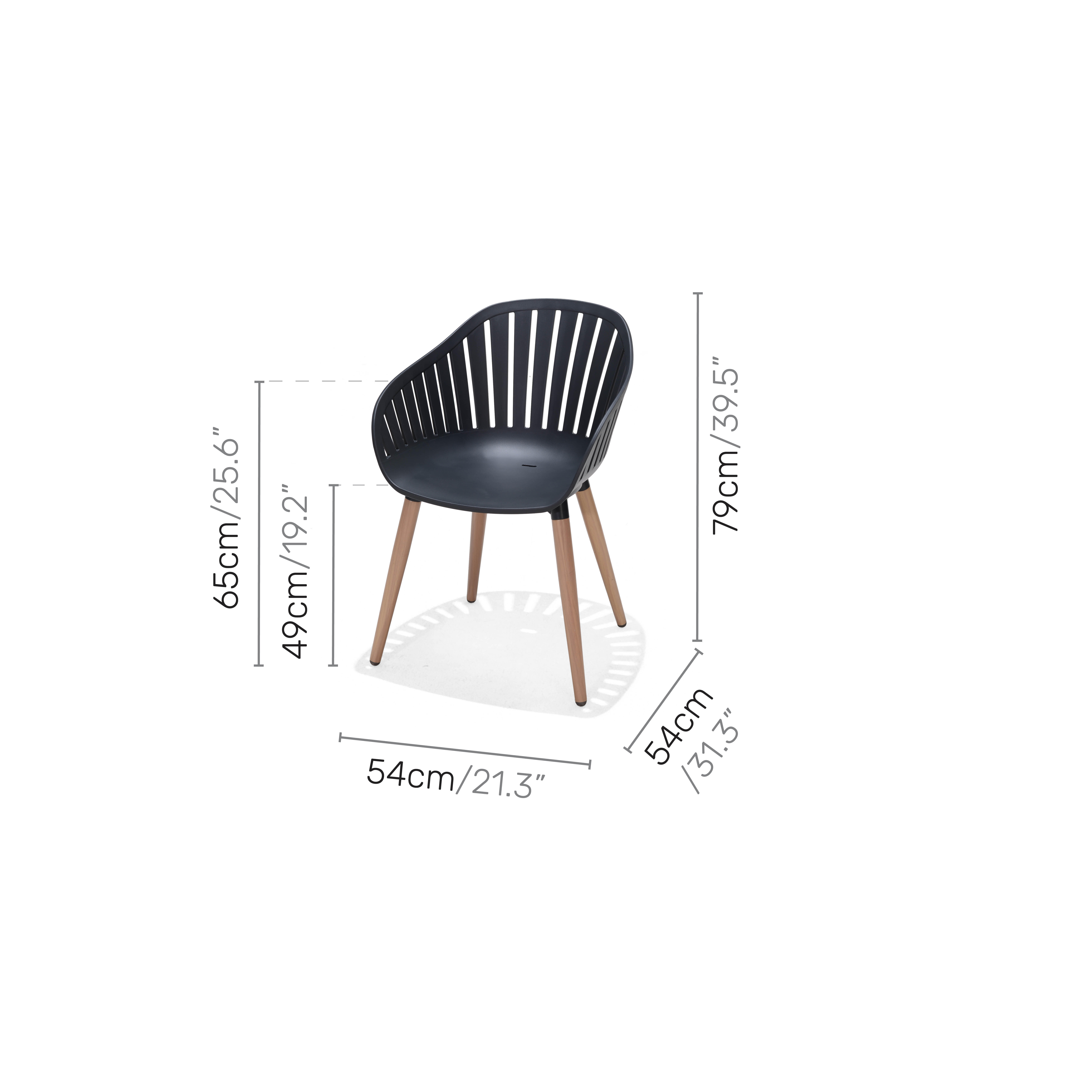 Conjunto de comedor Jambi de color marrón y negro de 8 plazas
 - 11