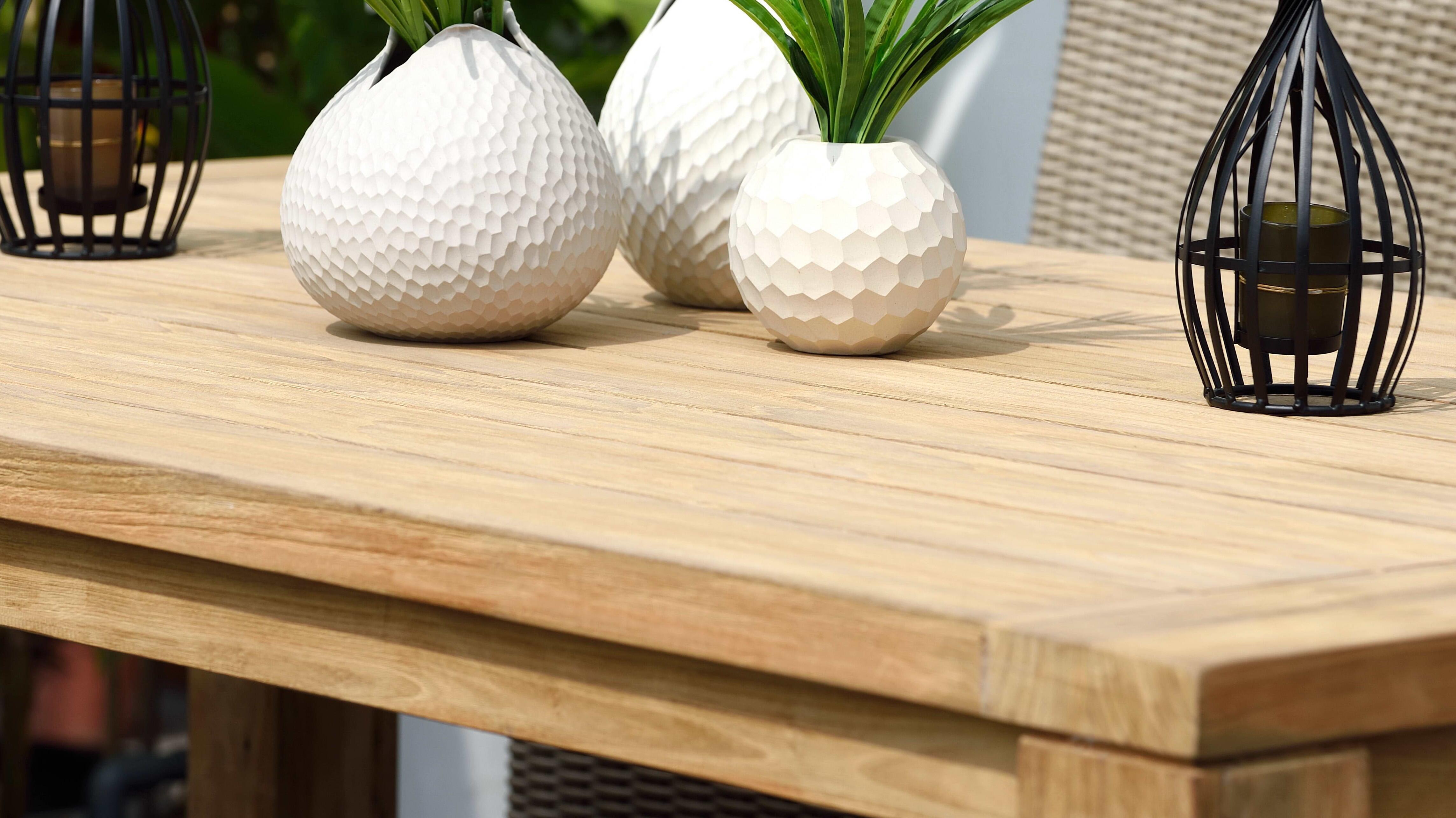 Conjunto de comedor Jambi de color marrón y negro de 8 plazas
 - 9