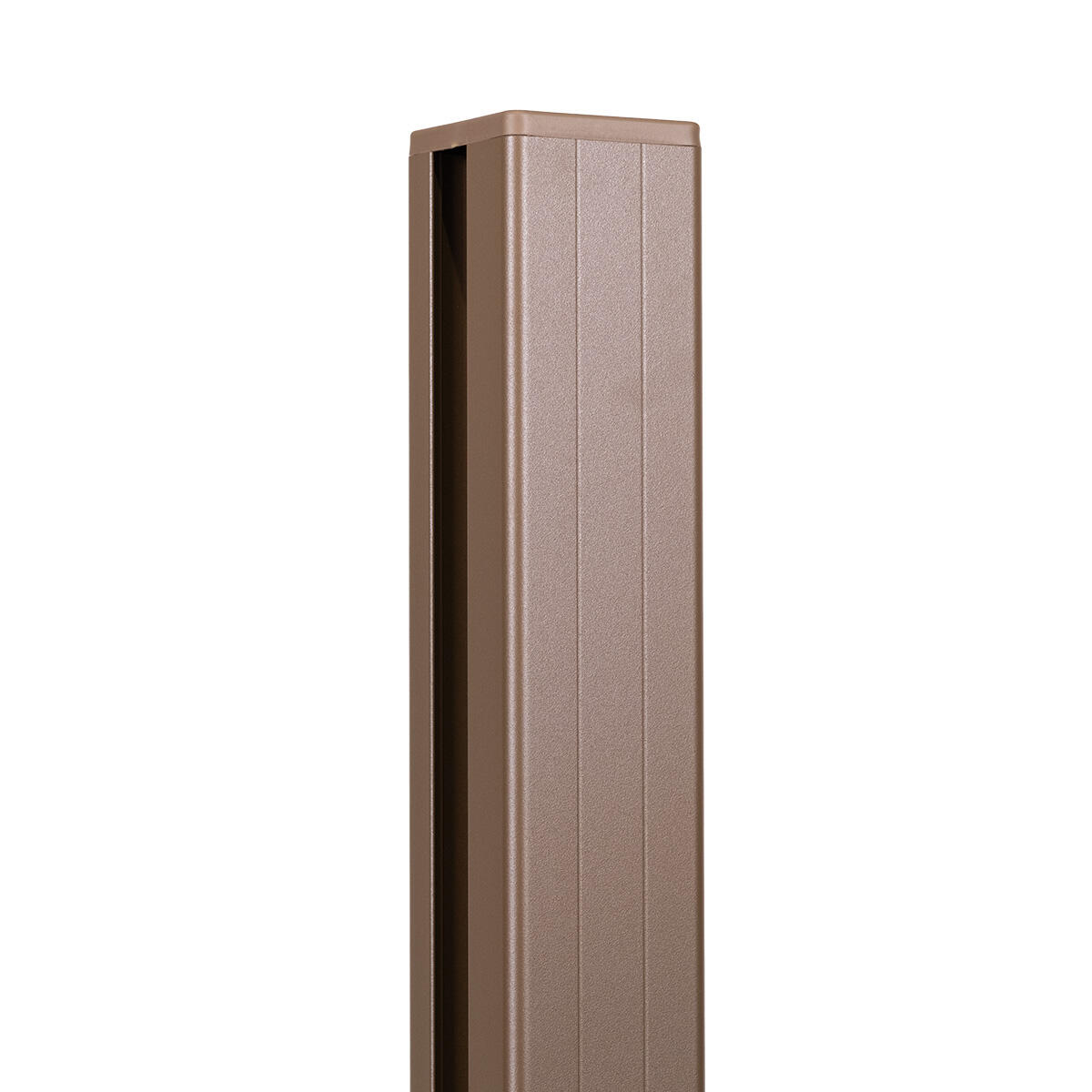 Poste cuadrado de aluminio 7 x 7 x 230 cm marrón gardenode