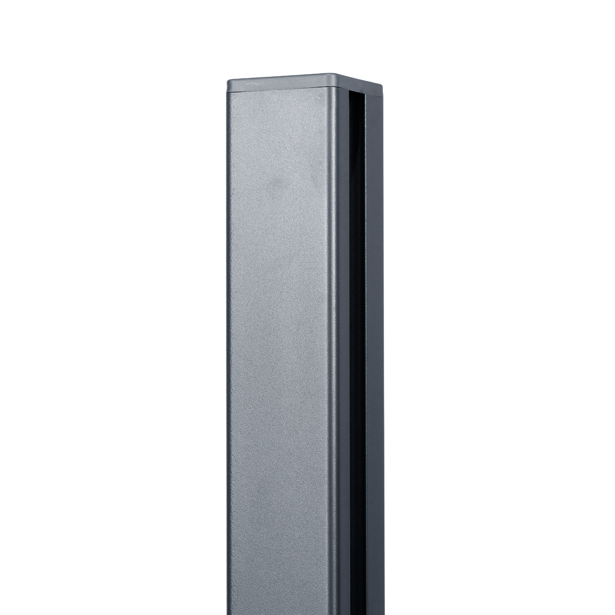 Poste cuadrado de aluminio 7 x 7 x 155 cm gris gardenode