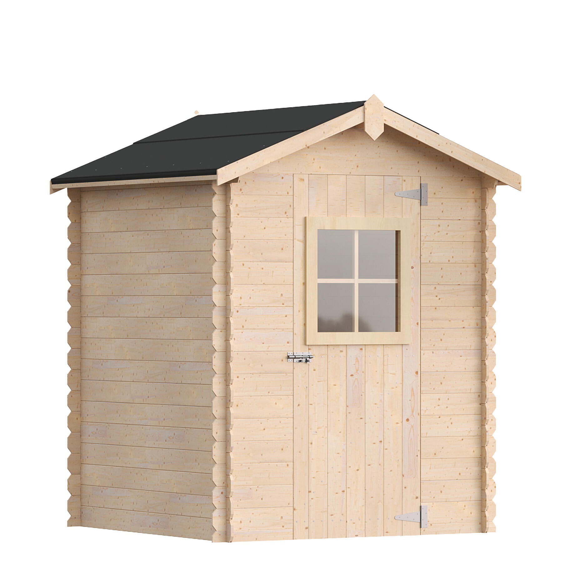 caseta de madera tropea de 153x200x153 cm y 213 m2 con 16 mm espesor y puerta abatible toscana garden
