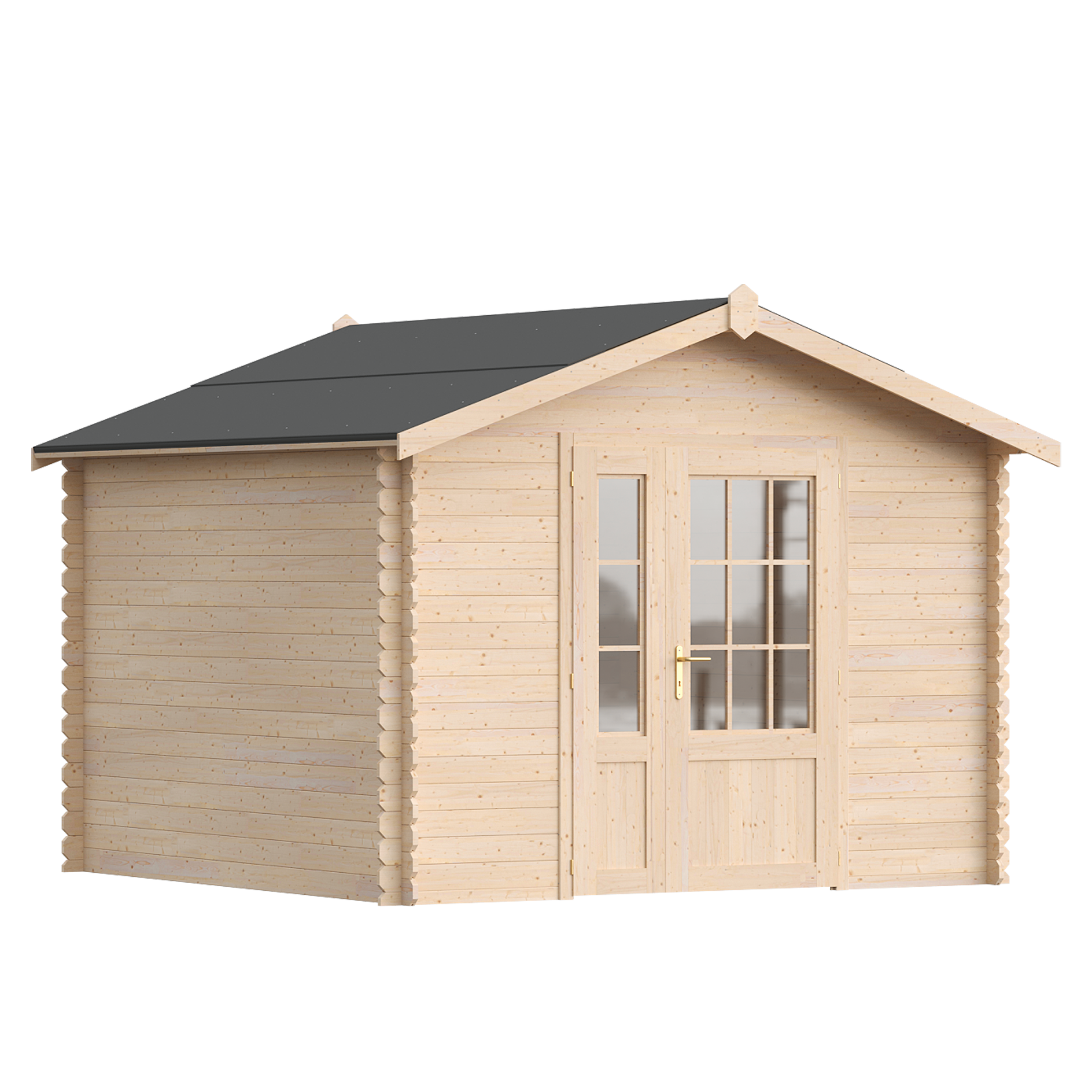 caseta de madera procida de 315x236x321 cm y 894 m2 con 25 mm espesor y doble puerta abatible toscana garden
