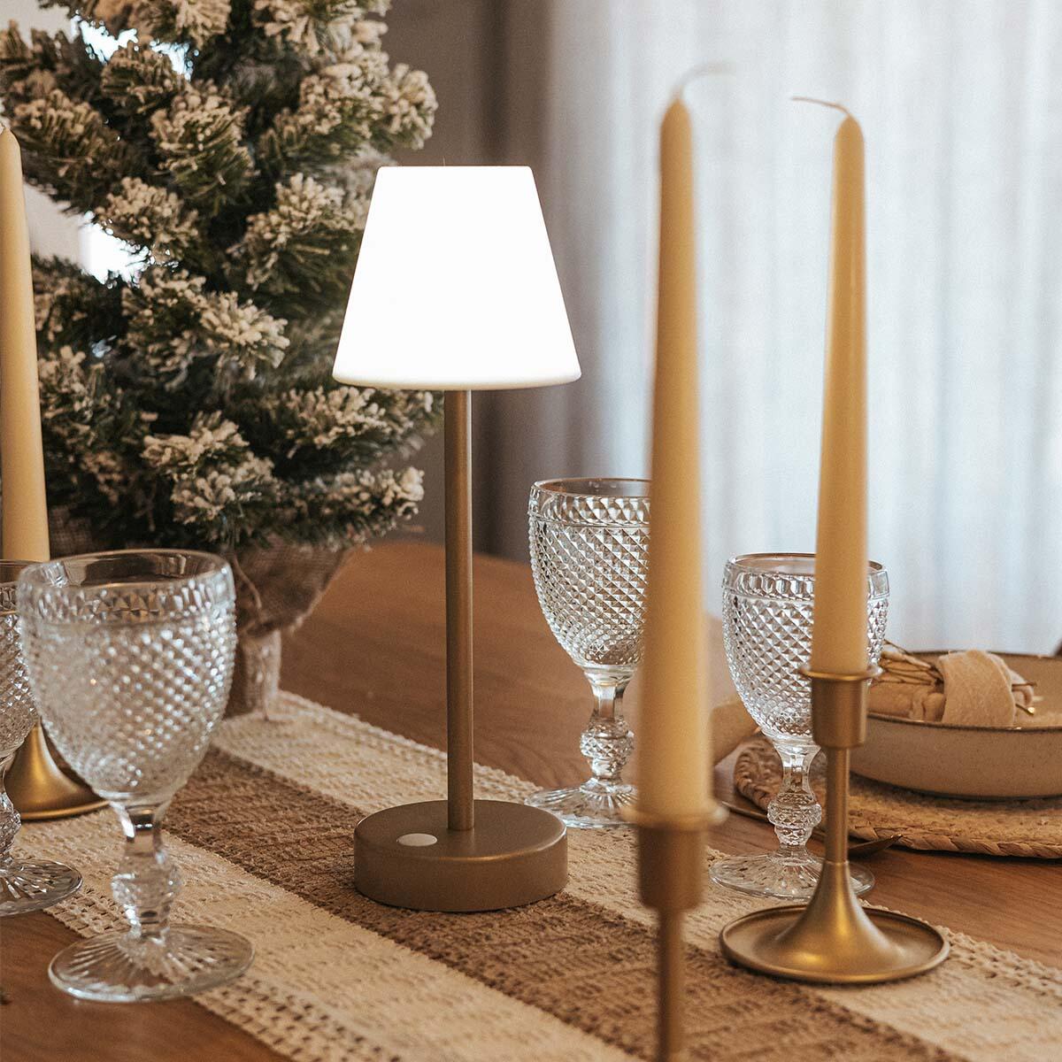 Candeeiro de mesa exterior LED LOLA SLIM 2W 4000K DOURADO - 9
