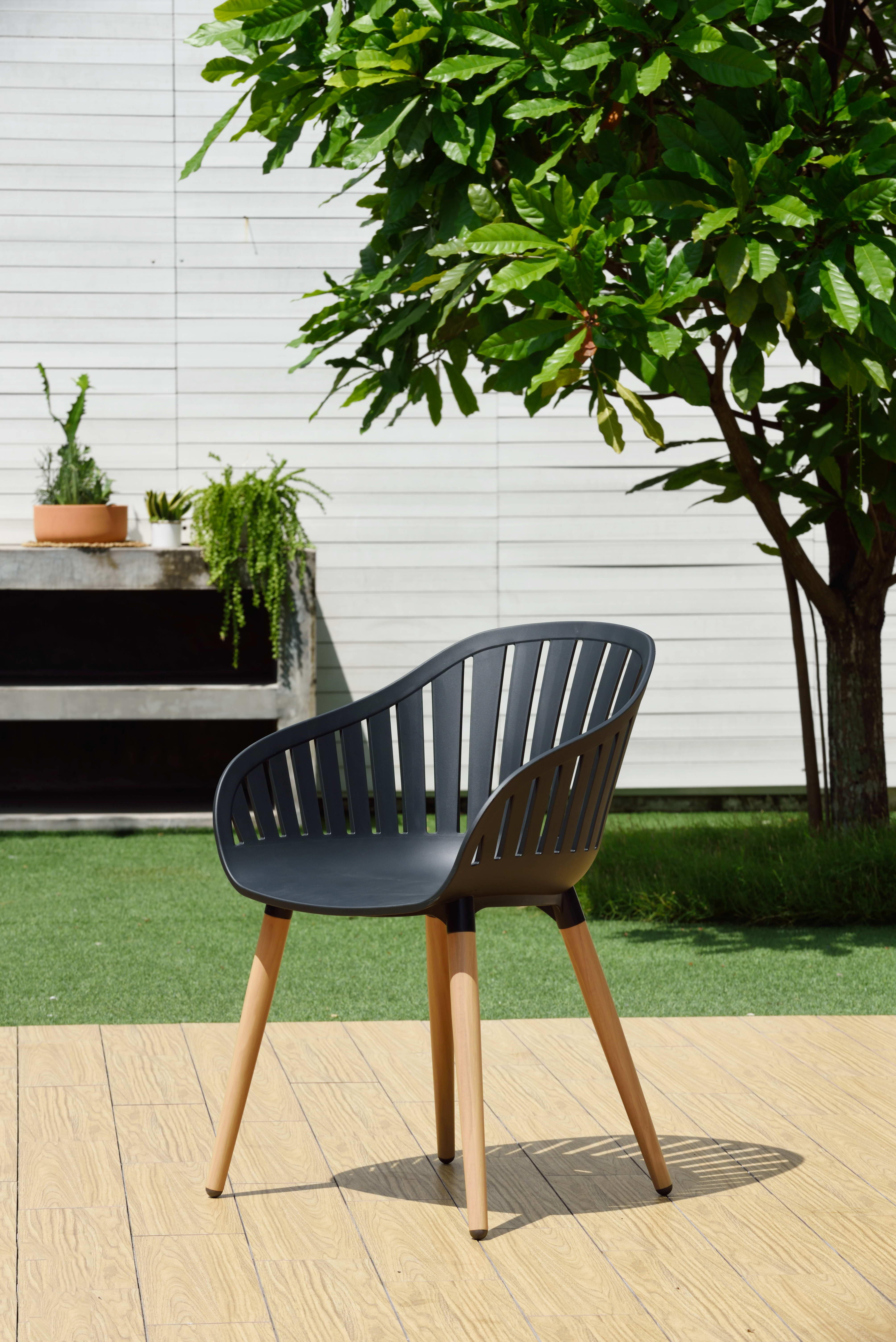 Conjunto de comedor Jambi de color marrón y negro de 8 plazas
 - 2