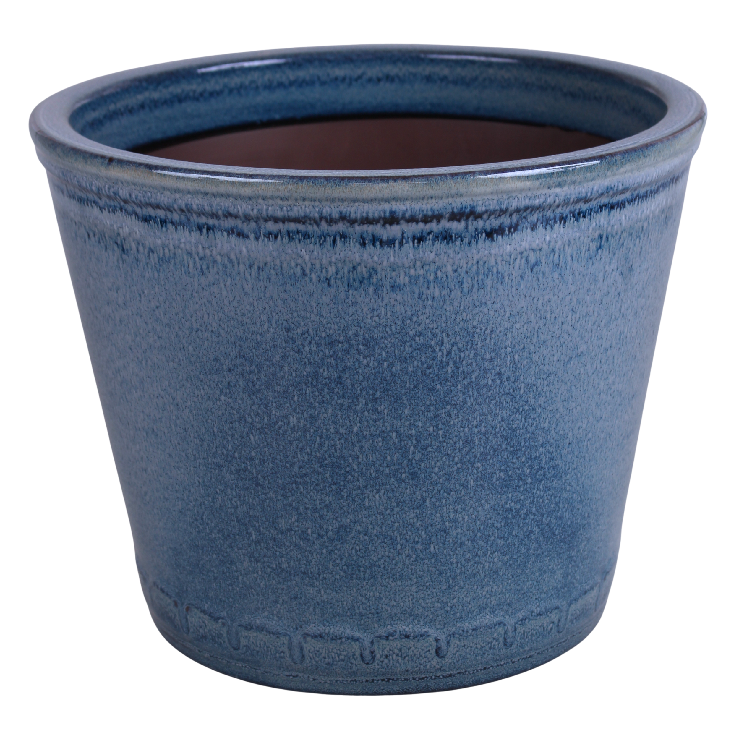 Doniczka szkliwiona błękit 31 cm Cermax