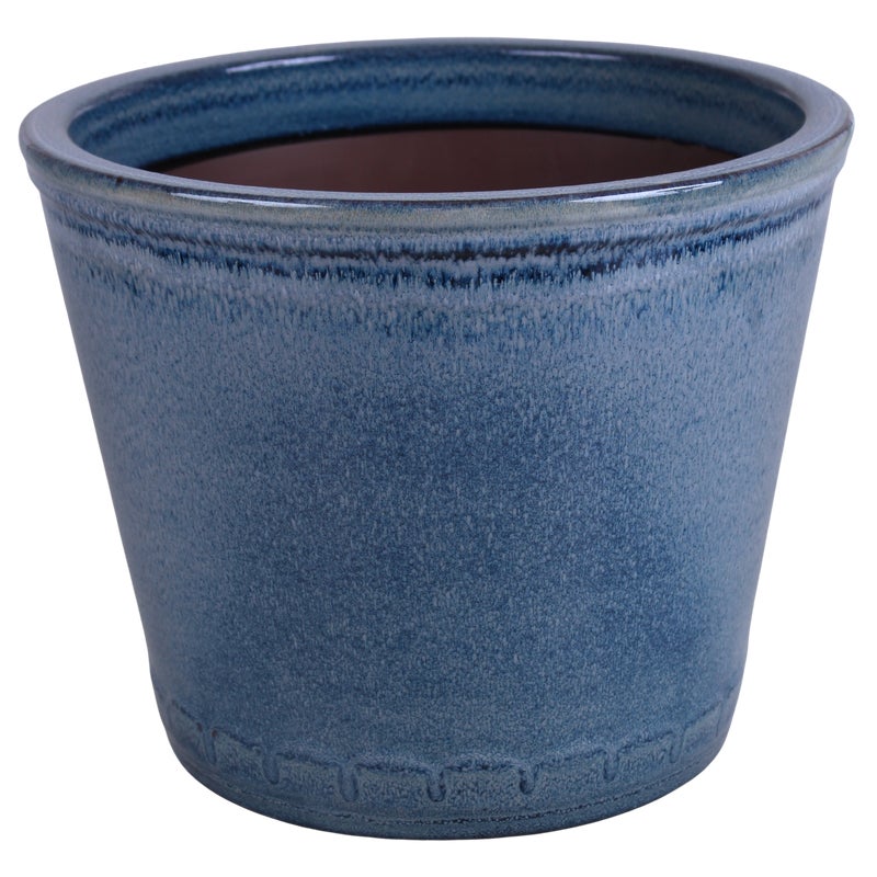 Doniczka szkliwiona błękit 38 cm Cermax