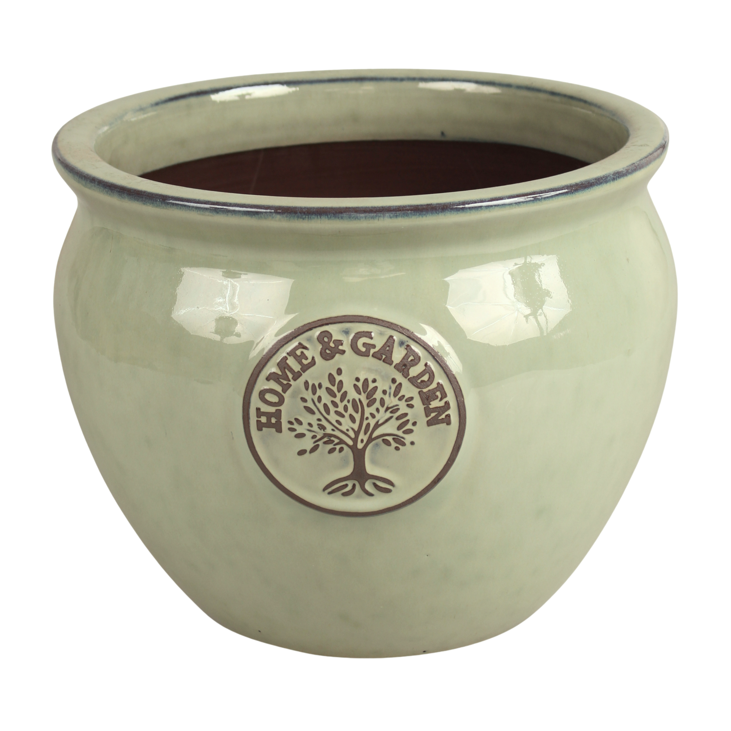 Doniczka szkliwiona Pistacja 17 cm Cermax