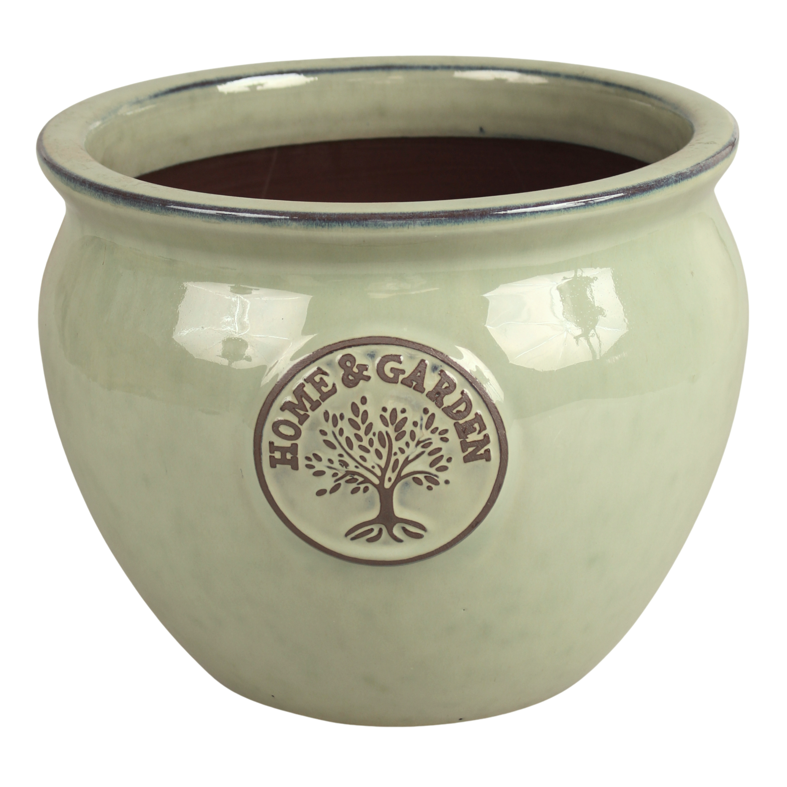 Doniczka szkliwiona Pistacja 29 cm Cermax