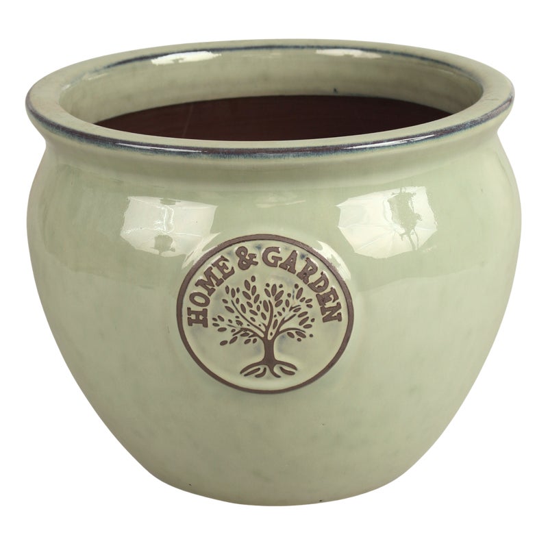 Doniczka szkliwiona Pistacja 29 cm Cermax